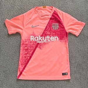 Nike Barcelona Pink/Deep Magenta Third Jersey with Rakuten